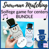 Solfege Matching Snowmen Games for Winter Elementary Music