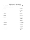 Solfege Matching worksheet/quiz - key of C