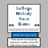 Solfege Melody Race Game-A musical activity for your choir
