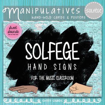 Preview of Solfege Hand Signs Posters - Music Decor - Brick - Diverse Skin Tones