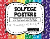 Solfege Posters {Curwen Hand Signs--Rainbow Colors, TWO sizes}