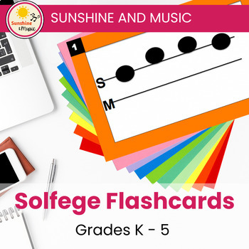 Preview of Solfege Practice Flashcards | Sightsinging Practice | Staff Sol-Mi to Diatonic