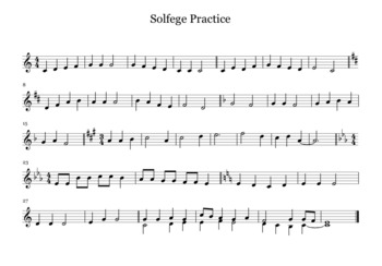 Solfege Worksheets Treble and Bass Clefs - A Cappella - Digital Sheet Music