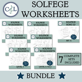 Preview of Solfege Worksheets Bundle
