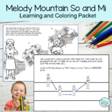 Solfege and Staff with Melody Mountain So-Mi Coloring Acti