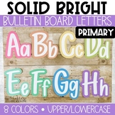 Solid Bright Primary Font Bulletin Board Letters, A-Z, Pun