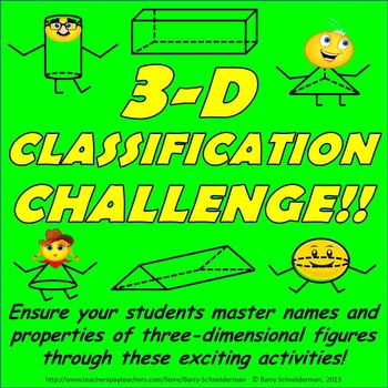 Preview of Classifying 3-D Figures Game (Classifying Solid Shapes / Solid Figures)