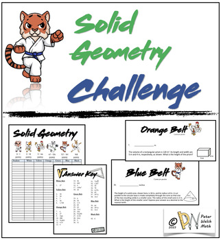 Preview of Solid Geometry MathCounts Karate Challenge Packet
