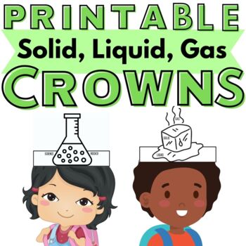 Preview of Solid Liquid Gas Kindergarten Activity Pre-k Preschool Science Craft 