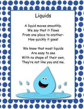 Solid, Liquid, Gas Poems by La Petite Kindergarten | TpT