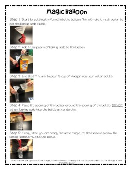 Preview of Science Lab- Solid, Liquid, Gas MAGIC BALLOON with lesson plan