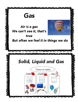 Solid, Liquid, and Gas Vocabulary Cards by NYC Resources | TPT