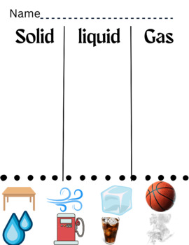 Preview of Solid Liquid and Gas sort