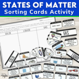 States of Matter Sorting Cards | Solid Liquid Gas Review Activity