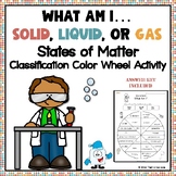 States of Matter Worksheet Solid, Liquid, or Gas Classific