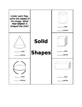 Preview of Solid Shape Interactive Math Journal Page