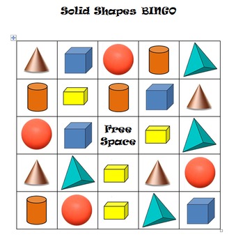 Preview of Solid Shapes BINGO