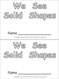 Solid Shapes Kindergarten Emergent Reader- 3-d shapes and color words