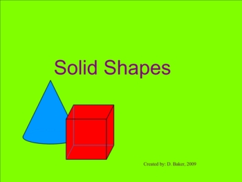 Preview of Solid Shapes Smartboard Lesson