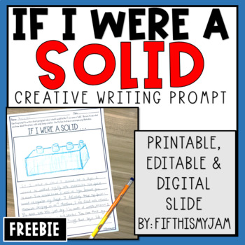Preview of FREE Solid State of Matter Creative Writing Prompt