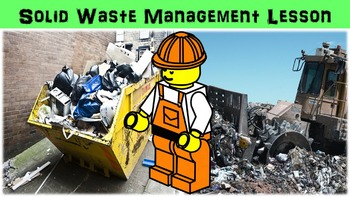 Preview of Solid Waste Management Lesson with Power Point, Worksheet, and Review Page