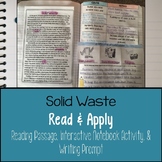 Solid Waste Reading Comprehension Interactive Notebook
