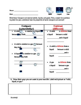 Preview of Solids, Liquids, Gases