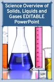 Science Overview of Solids, Liquids and Gases EDITABLE PowerPoint