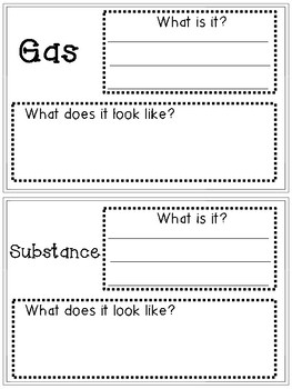 Solids, Liquids, and Gases - Personal Word Wall by Flying into Primary