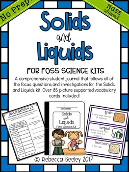 Preview of Solids and Liquids-FOSS A Fun, Kid Friendly, Science Journal