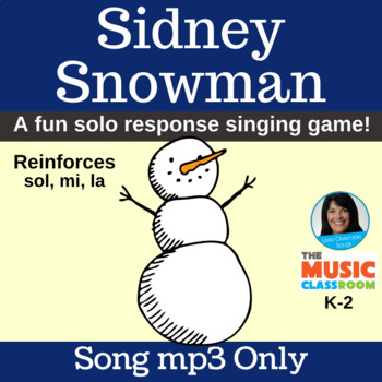 Preview of Winter Singing Game | Snowman Activity | Song Game | Original Song mp3 Only