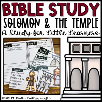 Preview of Solomon Builds Temple Bible Lessons Kids Homeschool Curriculum | Sunday School