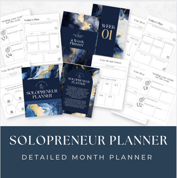 Preview of Solopreneur Planner- Business Planner