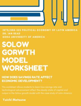 Preview of Solow Growth Model Worksheet