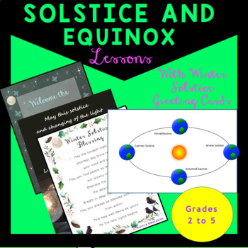 Preview of Solstice Lesson with Non-fiction Reading and Winter Solstice Greeting Posters