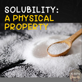 Preview of Solubility:  A physical property