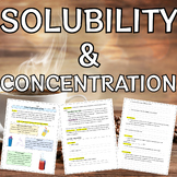 Solubility & Concentration - Chemical Properties Worksheet
