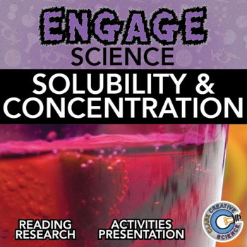 Preview of Solubility & Concentration Resources - Reading, Activities, Notes & Slides