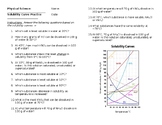 Solubility Curve Practice - Physical Science and Chemistry