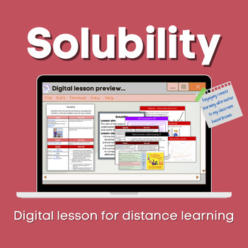 Preview of Solubility Distance learning