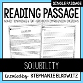 Solubility Reading Passage | Printable & Digital