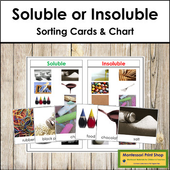Preview of Soluble or Insoluble - Sorting Cards & Control Chart
