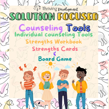 Preview of Solution-Focused Counseling Bundle| Counseling Tools, Board Game & Strengths