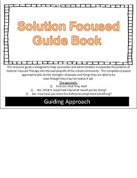 Preview of Solution Focused Flip Book