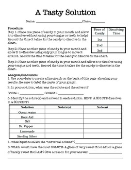 28 Solute And Solvent Worksheet - Worksheet Project List