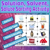 Solution, Solvent, Solute Sort: Practice, Assess Station r