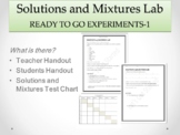 Solution and Mixtures Lab - Ready to go Experiments