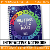 Solutions, Acids and Bases Interactive Notebook