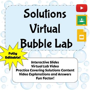 Preview of Solutions Bubble Virtual Lab, Digital Science Experiment & Interactive Practice