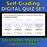 Solutions, Molarity, and Dilutions -- Quiz Assignments on 